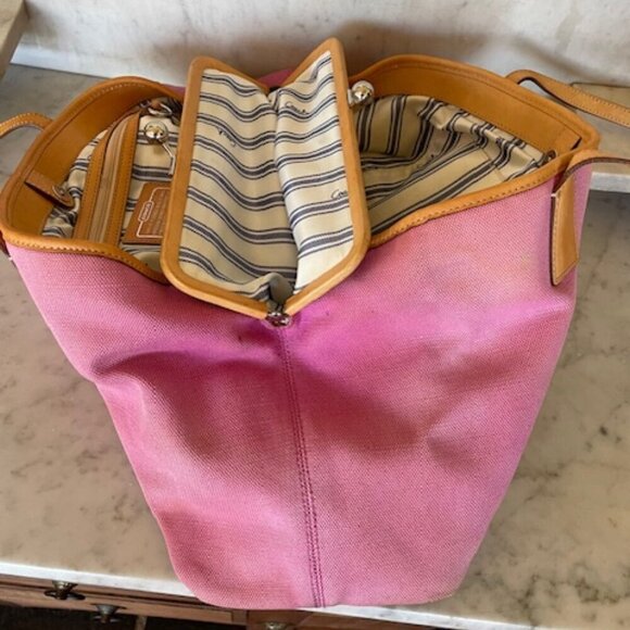 COACH Hampton 10th Anniversary Kisslock Tote Purse - Picture 13 of 17